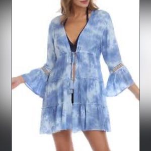 Women's Tie-Dyed Bell-Sleeve
Cover-Up